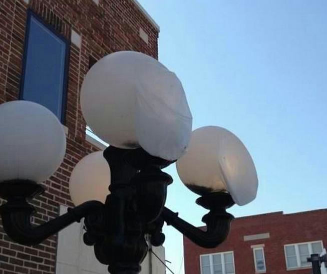 When outdoor lamp posts/light fixtures start deflating. 