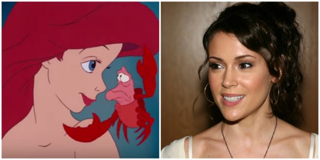 Alyssa Milano was used as a reference when animators drew Ariel.