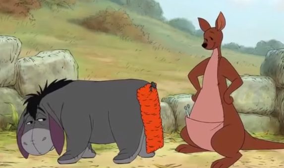 Eeyore's name was inspired by the British cockney pronunciation of "hee-haw." Fitting!