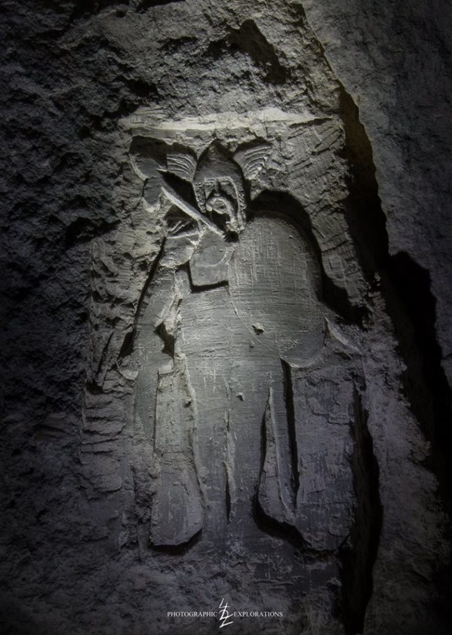 The tunnels were etched with over 200 incredible carvings created by the soldiers who called them home.