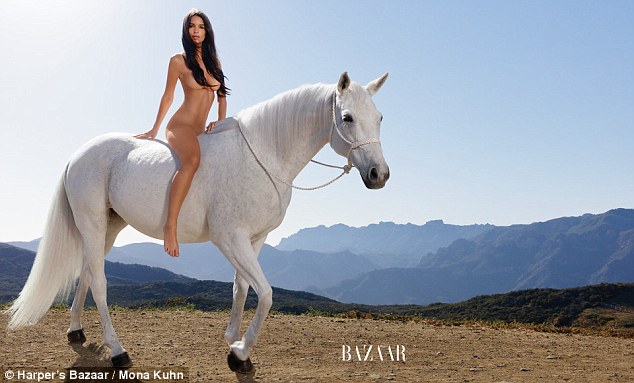 Taking it off: Emily Ratajowski posed nude for the new issue of Harper's Bazaar