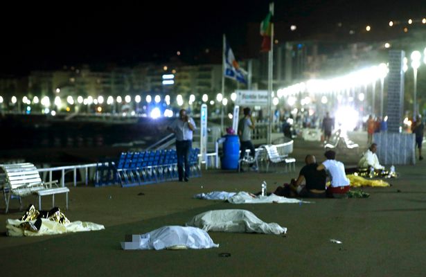 Victims on the seafront in Nice