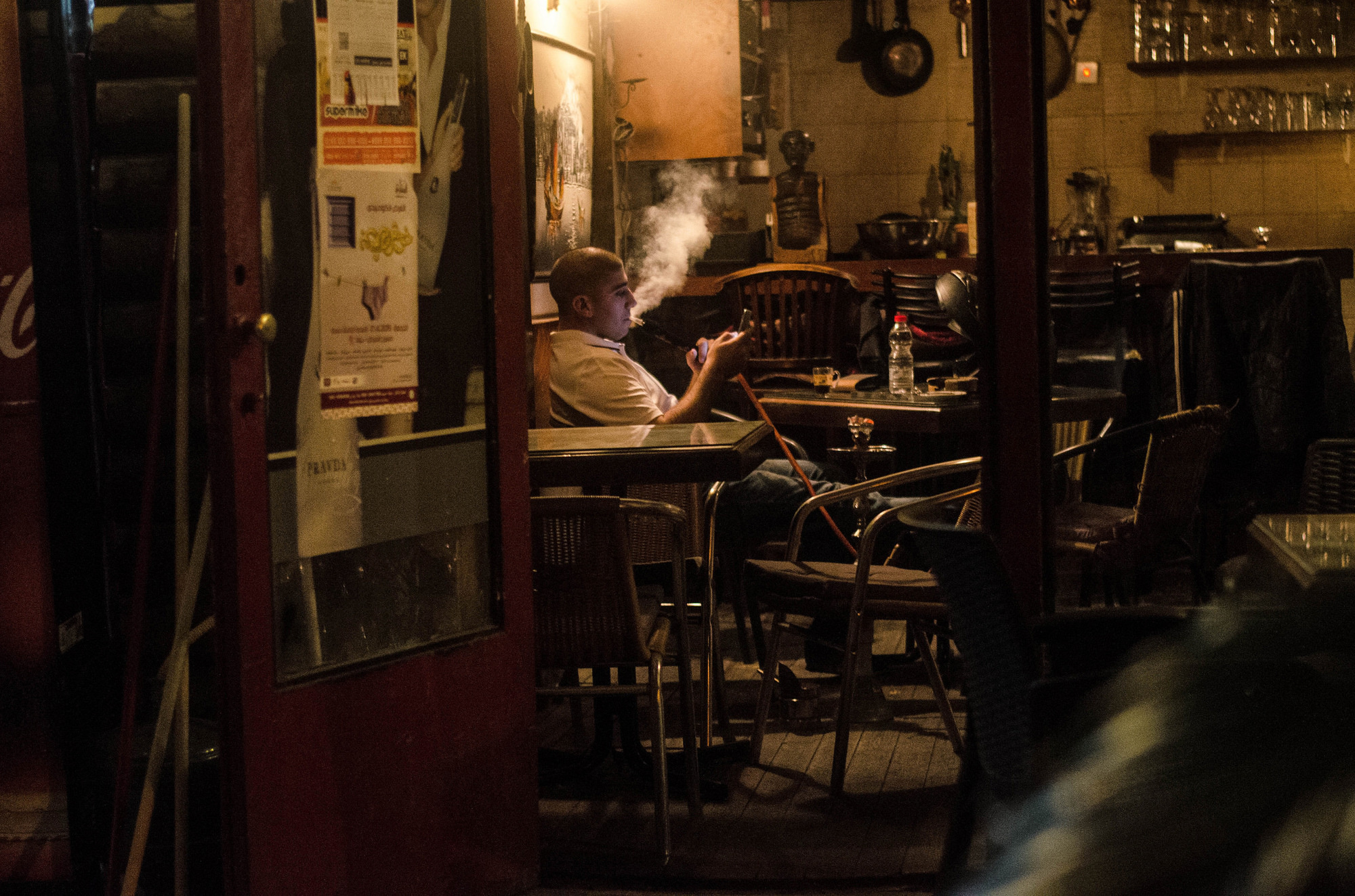 Smoking inside restaurants and bars.