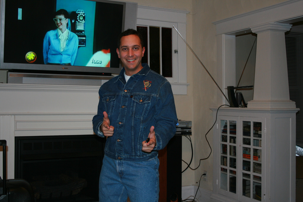 Wearing more than one article of denim at once. 