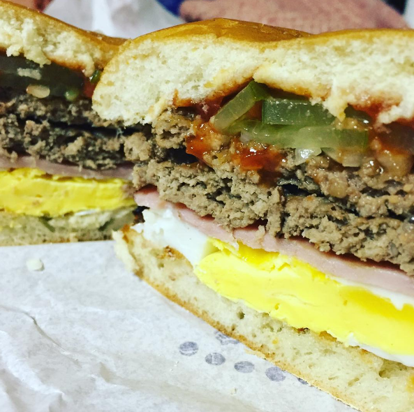 If you're in a country that has all-day breakfast, get egg and bacon added to your burgers.