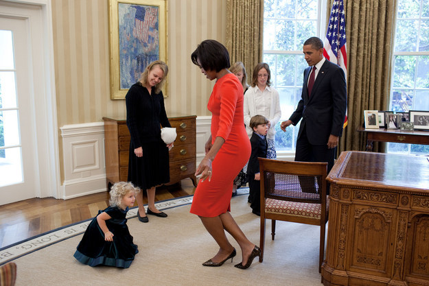 Of course, we should take a moment to recognize that the first lady is also amazing with kids.