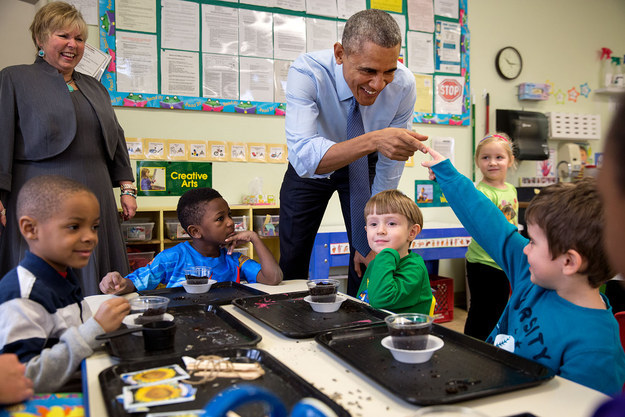But there's something pretty cool about seeing the commander-in-chief lose his cool around kids.