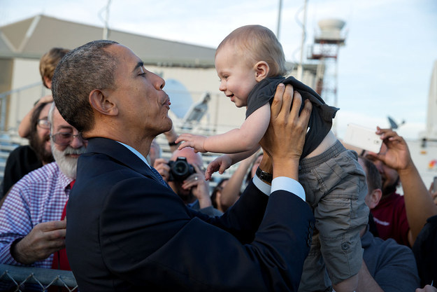Naturally, when you're a politician you have to kiss a lot of babies...
