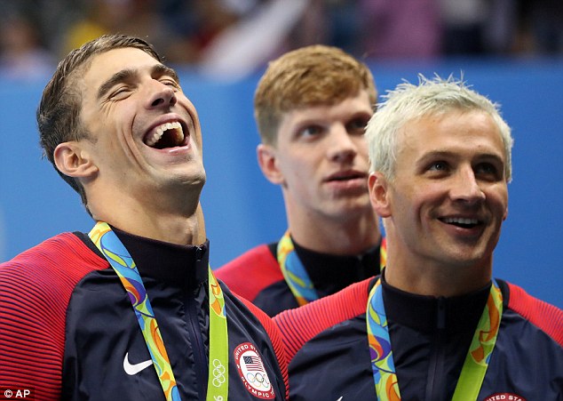 Lochte hasn't mentioned the color change, and seemed hardly unfazed as he celebrated his sixth gold medal on Tuesday 