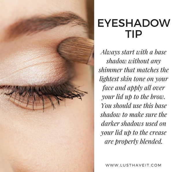 Add a neutral or white base to your lids to intensify your eyeshadow and also to make it last longer.
