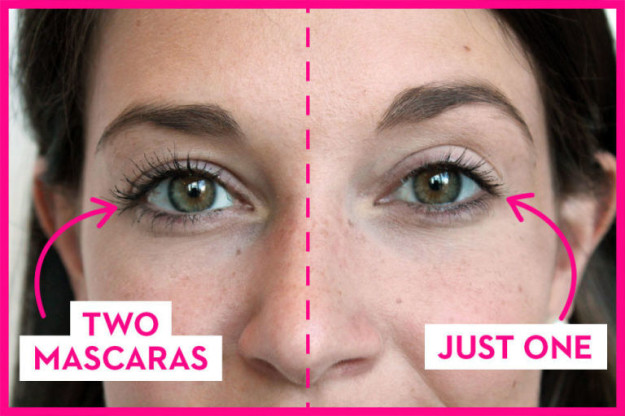 Apply two coats of mascara, but make sure the first coat dries before applying the second.
