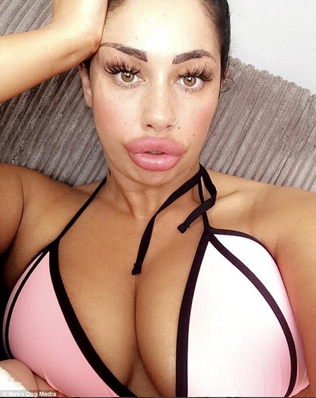 Trout pout: Alia Byrne has revealed how she spent nearly £2,000 on fillers to achiever her dream mouth 