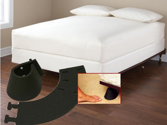 Special curved guards for bed and table legs to prevent stubbed toes.