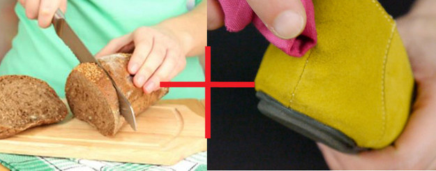 Bread ALSO removes dirt stains from suede shoes.