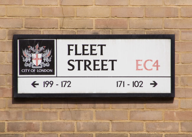 In the story, the infamous pie shop was located on Fleet Street in London.