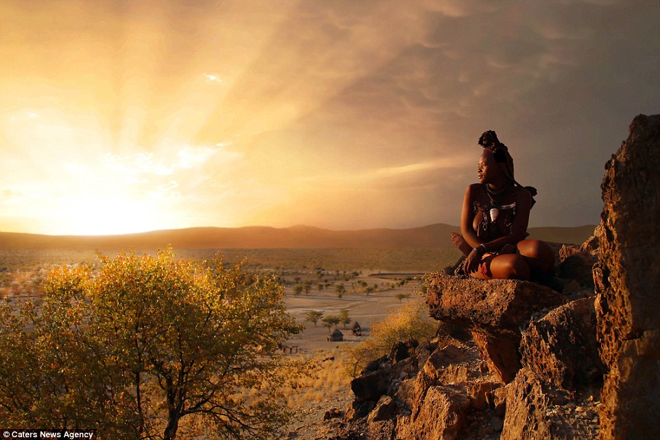 A member of the Himba tribe against the stunning Namibian backdrop, taken by documentary maker Bjorn Persson