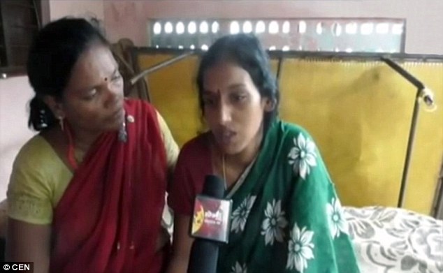 Investigators believe that the women were attempting to kill both Girija (pictured, right) and her unborn child after an astrologer said she was expecting a girl