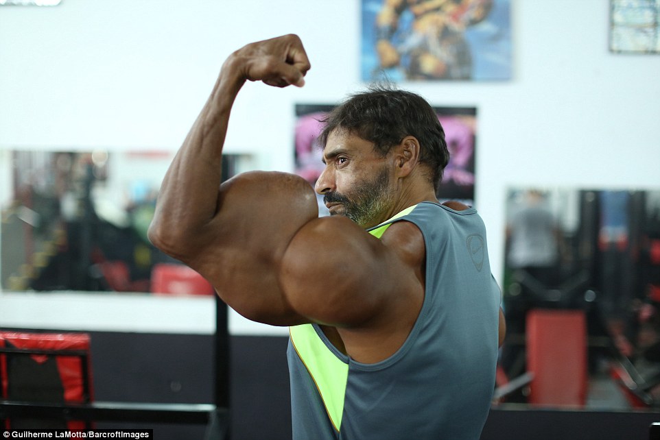 Segato (pictured) used to take anabolic steroids but switched to synthol after being told about it by a friend in the gym