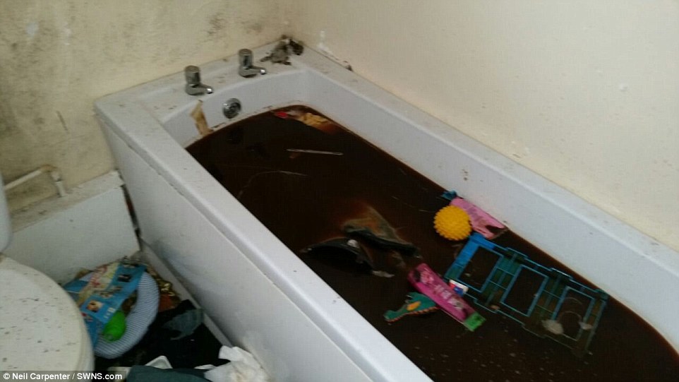 The landlord told of his difficulty in cleaning the home due to the scale of the mess left by his tenants