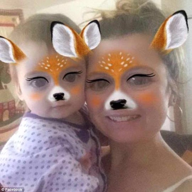 Amanda Leigh Adkins shared a sweet snap of her with her daughter of Facebook with Snapchat filters