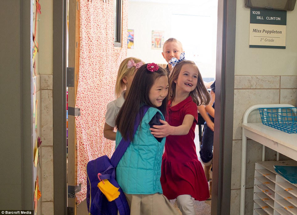 Despite her disability, Sophi attends a conventional school in Herriman, Utah where she is in the first grade 