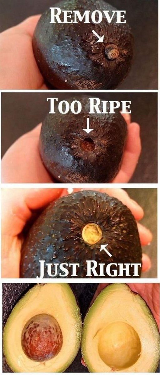 Here's a foolproof way to tell if an avocado is ripe: