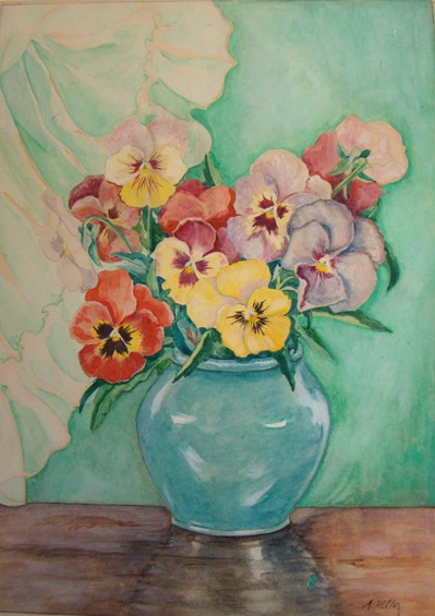 「Large Colored Pansies」