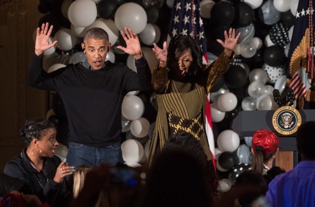 And per usual, he and the first lady made it the best party ever. Here they are dancing to "Thriller" with some kids.
