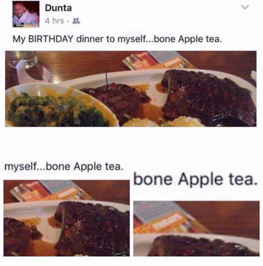 Bone apple tea: