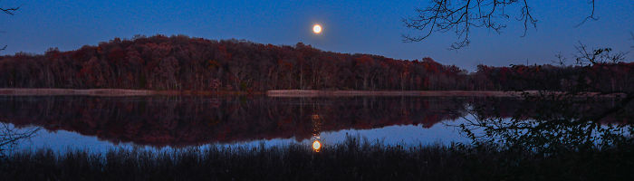 The Not So "super Moon" Photographed At Mud Lake,waterloo Recreation Center ,jackson,mi.