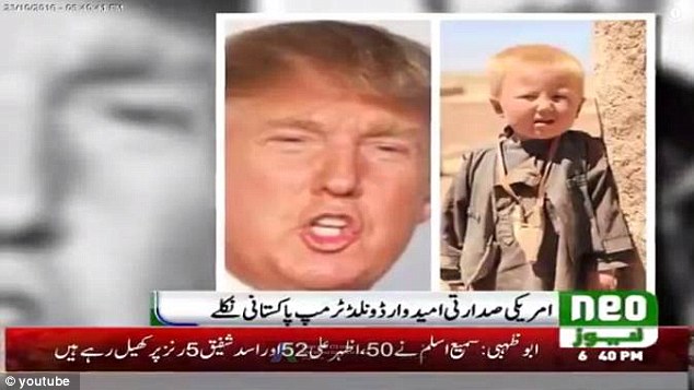 Pakistani news channel Neo News ran a bizarre report suggesting that the President-elect was born as Dawood Ibrahim Khan in Pakistan in 1946
