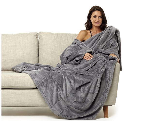 This thick wearable blanket.