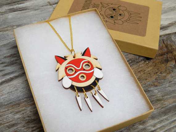 This Princess Mononoke necklace that imbues the wearer with a formidable, yet praiseworthy fierceness.
