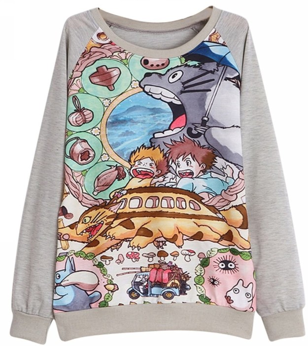 This long-sleeve pullover that illustrates the riveting energy of one of Miyazaki's most quiet films.