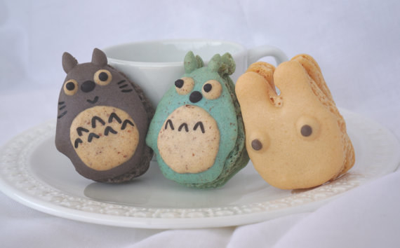 These precious Totoro macarons that would be a crime to eat.