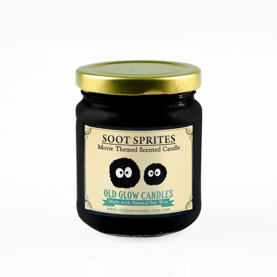 This black but not black-hearted soot sprite candle.