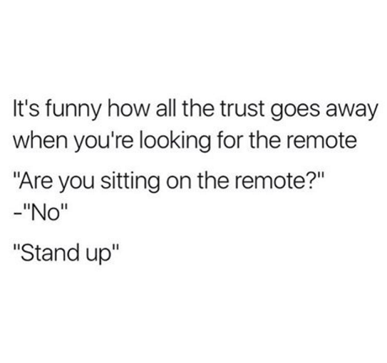 Lost all trust when it came to the remote:
