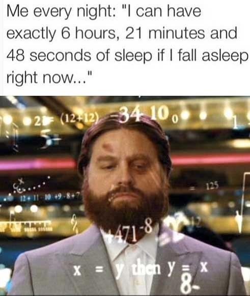 Done exact calculations of sleep: