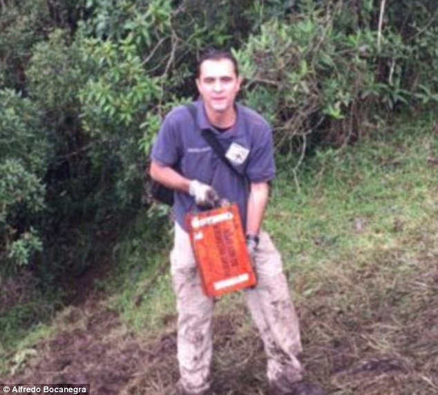 The black box - a flight data and cockpit voice recorder - from the Colombian jet has been recovered from the scene of the crash