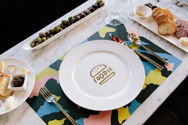 A dinner plate that is a fan of Instagram's most loved hashtag.
