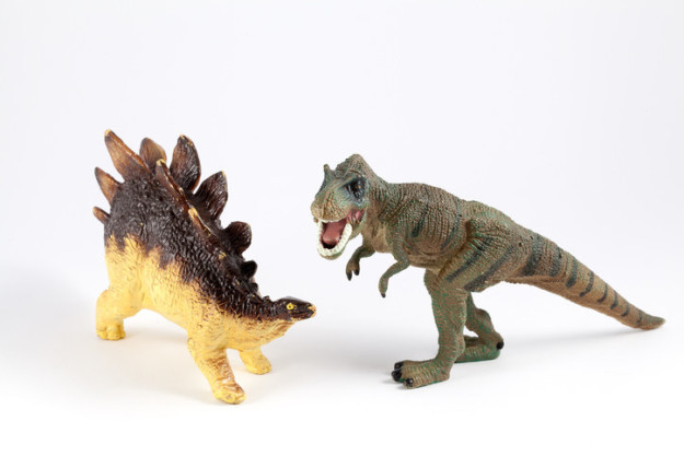 Oh, and the Stegosaurus was older to the Tyrannosaurus Rex than the T-Rex is to us.