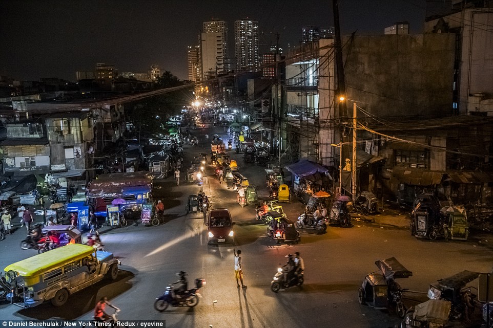 The busy Tondo neighborhood of Manila, the Philippines where President Rodrigo Duterteís brutal anti-drug campaign rages
