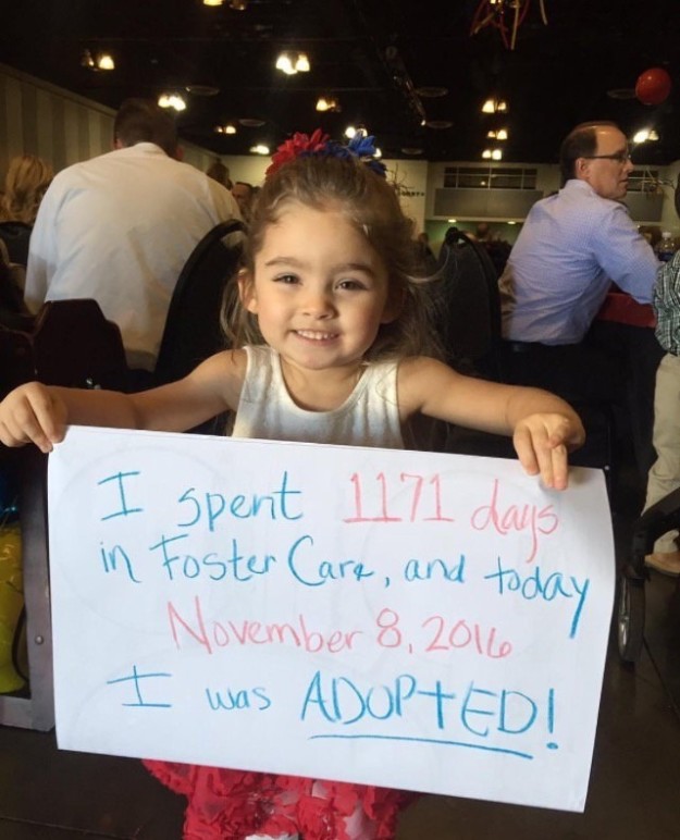 This little girl finally met her family: