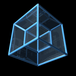 This is what a tesseract (4-D cube) looks like.