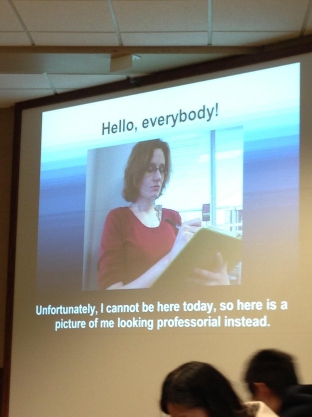 This professor, who needed a day off: