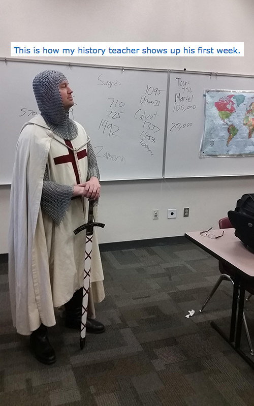 This very dedicated history teacher: