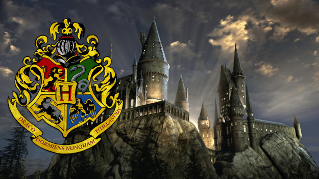 The Hogwarts School motto is "Draco dormiens nunquam titillandus," which means "Never tickle a sleeping dragon."
