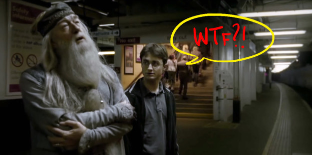 Professor Dumbledore has a scar over his left knee which is in the shape of the London Underground map.