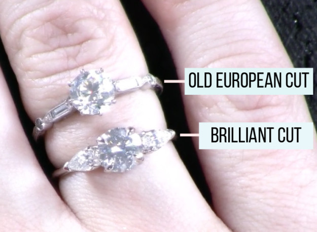 If you're considering a diamond, think about if you want it cut for *sparkle* or ~color~.