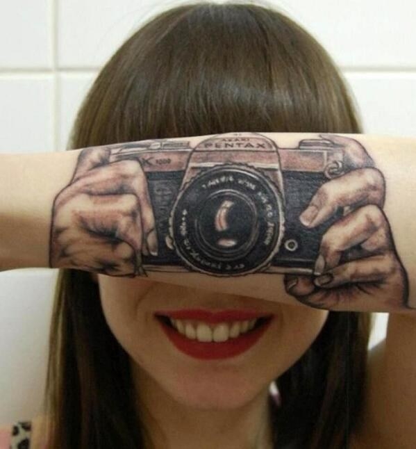 This camera tattoo:
